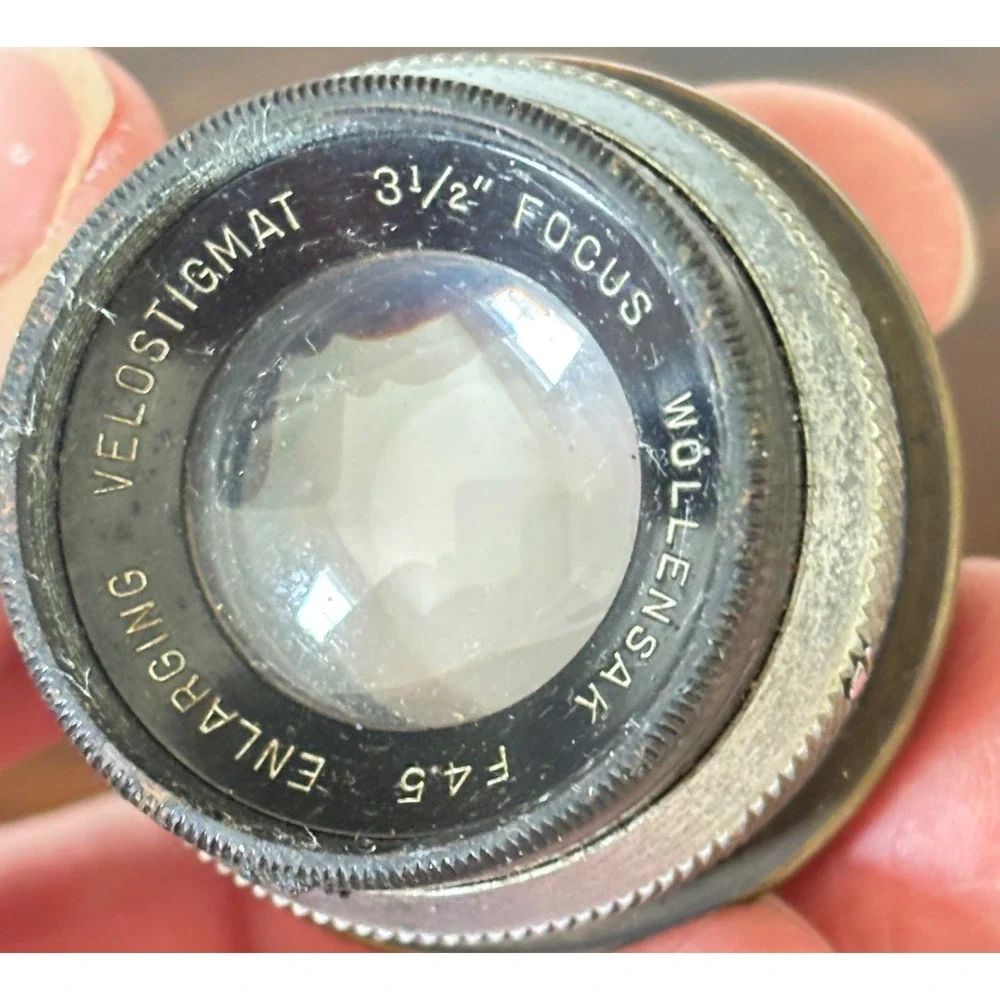 Vtg Wollensak Velostigmat f4.5 Enlarging Lens 3 1/2 Inch Focus Darkroom Optic‎
